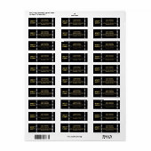 Sixty&Sassy Roaring 20s誕生日差出人住所 ラベル (フルシート)