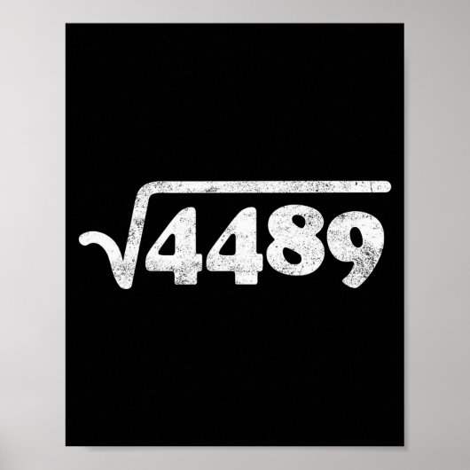 Sixty Seven 67 Meme Square Root 4489 Slang Math Te ポスター (正面)