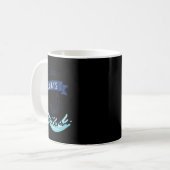 Size Always S魚釣りギア。シール コーヒーマグカップ (正面左)