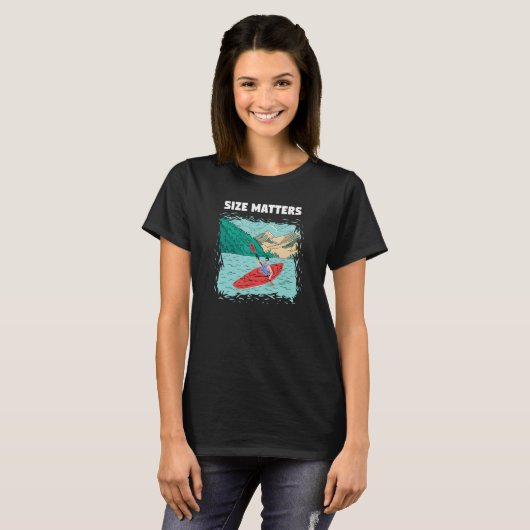 Size Matters Whitewater Kayaking Tシャツ (正面フル)