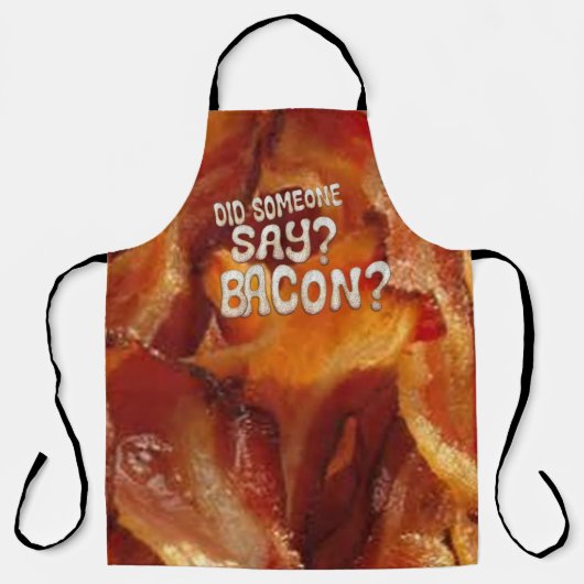 Sizzling Bacon Apron, Funny Bacon Lovers Humor エプロン (正面)
