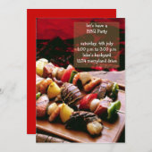 Sizzling BBQパーティの招待状 招待状 (正面/裏面)