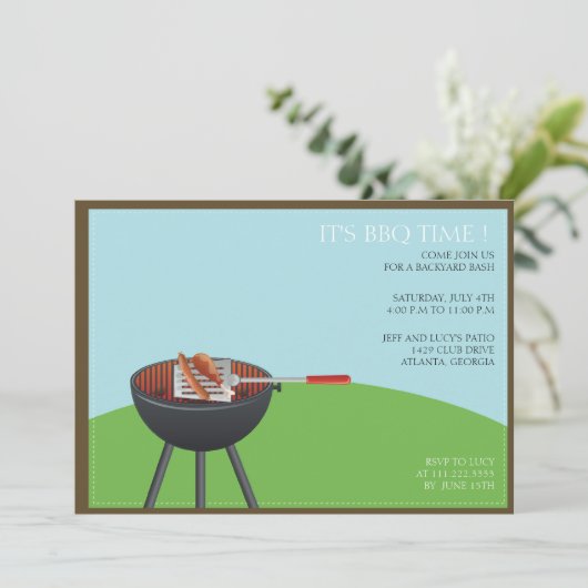 Sizzling bbq - bbq oarty招待状 招待状 (スタンド正面)