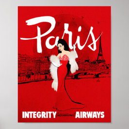 Sizzling in Paris Art Print ポスター