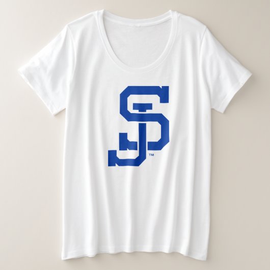 SJ Spartansのロゴ プラスサイズTシャツ (デザイン正面)