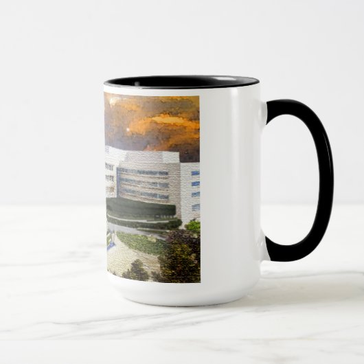 SJFoundationの黒い縁のコーヒー・マグ マグカップ (右)