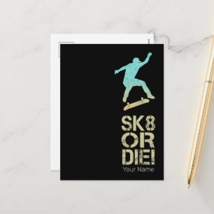 Sk8か死ぬか！スケートボーダー用オルリスケーターヴィンテージ シーズンポストカード