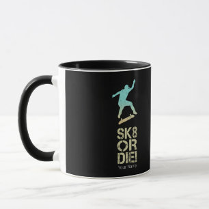 Sk8か死ぬか!スケートボーダー用オルリスケーターヴィンテージ マグカップ