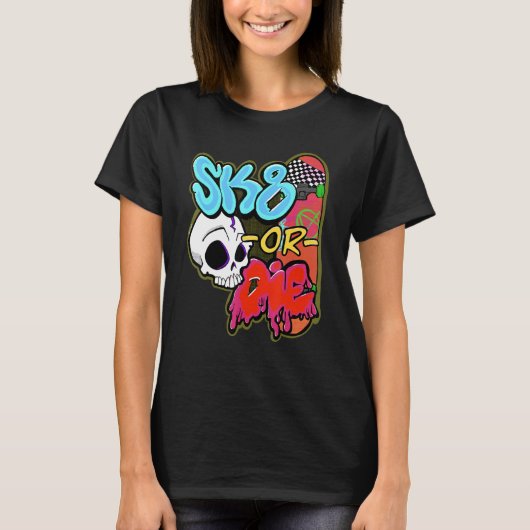 Sk8またはダイスケーターXアパレル Tシャツ (正面)