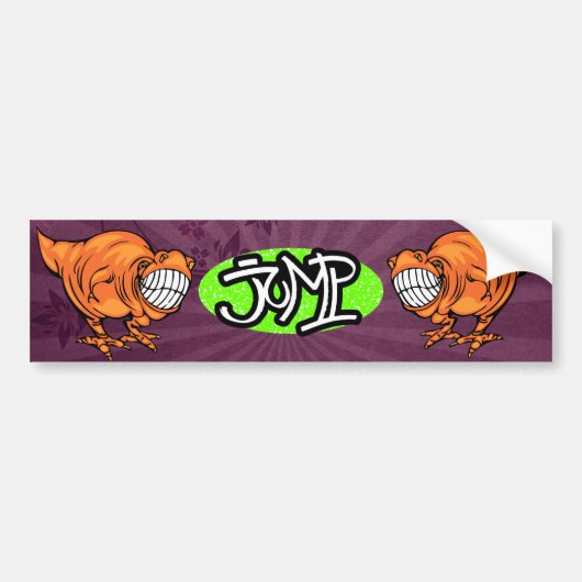 SK8ディーノのステッカー バンパーステッカー (正面)