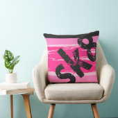 Sk8 -スケートボードの単語の枕ピンク及び灰色 クッション (椅子)