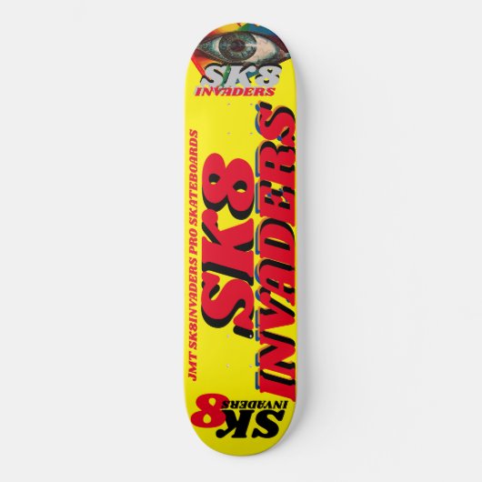 SK8 INVADERS 8 1/4" スケートボードデッキ (正面)