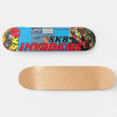 SK8 INVADERS JMT 8 1/4"スケートボードデッキ スケートボード (横)