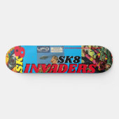 SK8 INVADERS JMT 8 1/4"スケートボードデッキ スケートボード (横)