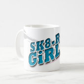 SK8-R GiRL Mug White コーヒーマグカップ (正面左)