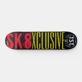 SK8 XCLUSIVE 7 3/4" スケートボードデッキ (横)