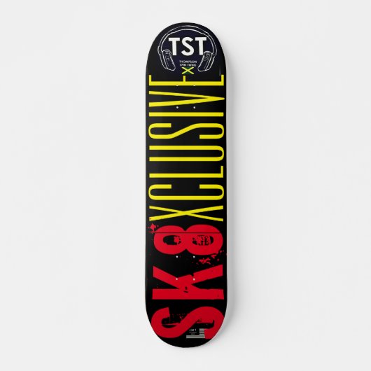 SK8 XCLUSIVE 7 3/4" スケートボードデッキ (正面)