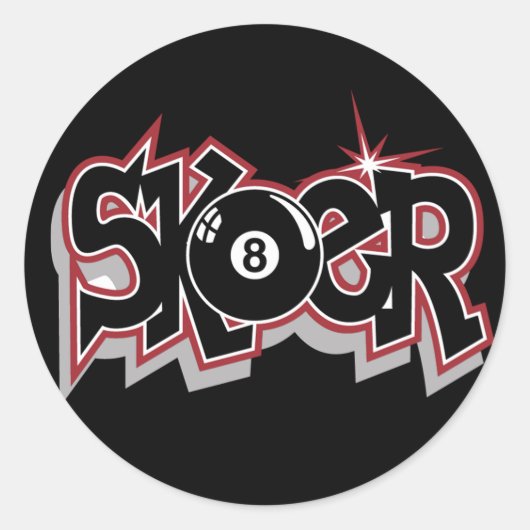 Sk8erスタンプ ラウンドシール (正面)