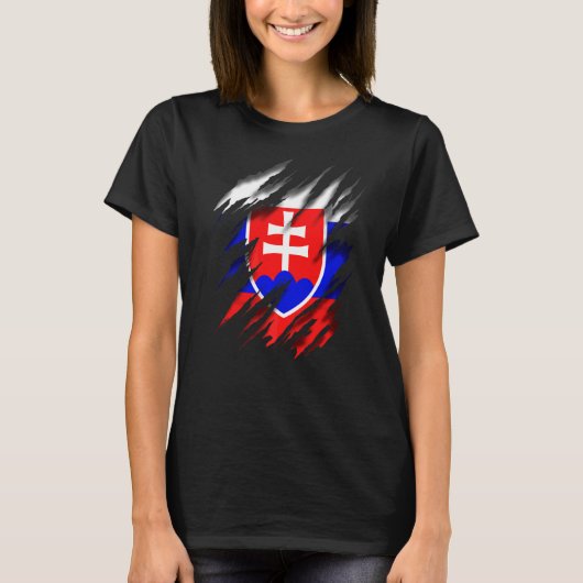 Sk Svkスロバキア国旗のスロバキア Tシャツ (正面)