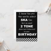 SKAの誕生日のユーモアカード カード (正面/裏面インサイチュ)