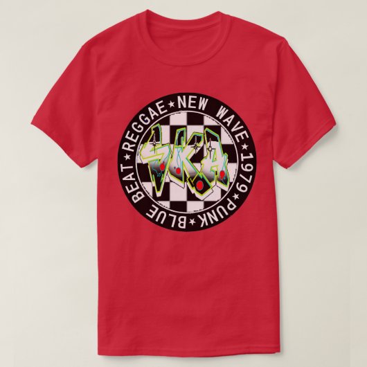 Skaレゲエステッカー Tシャツ (デザイン正面)