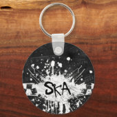 Ska music checkered old school punk rock 80's キーホルダー (裏面)