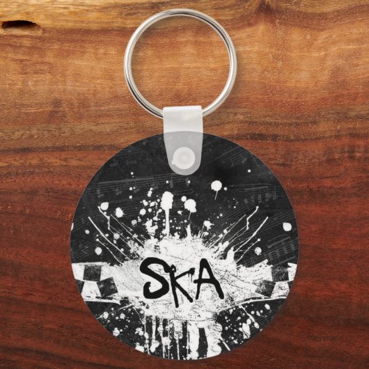 Ska music checkered old school punk rock 80's キーホルダー (裏面)
