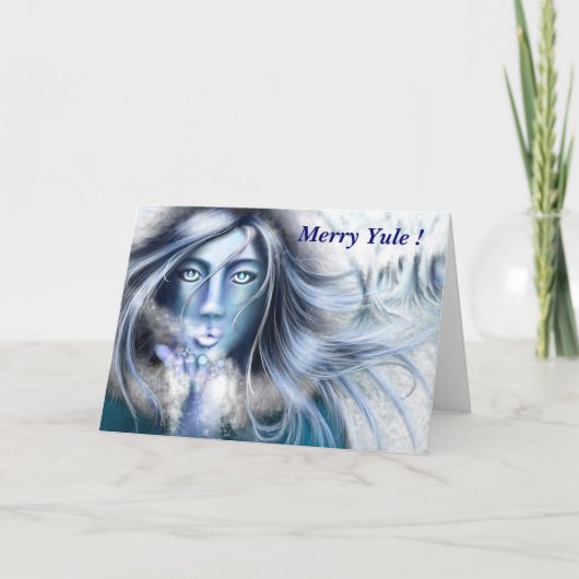 SkadiのNellis Eketorp著メリーなユール（キリスト降誕祭）の挨拶状 シーズンカード (正面)