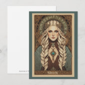 Skadi Norse Goddess Art Flat Thank You Card サンキューカード (正面/裏面)