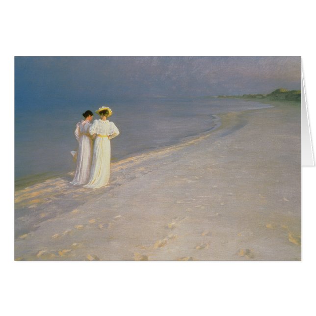 Skagenの南ビーチの夏の夕べ (正面横)