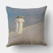 Skagenの南ビーチの夏の夕べ クッション (裏面)