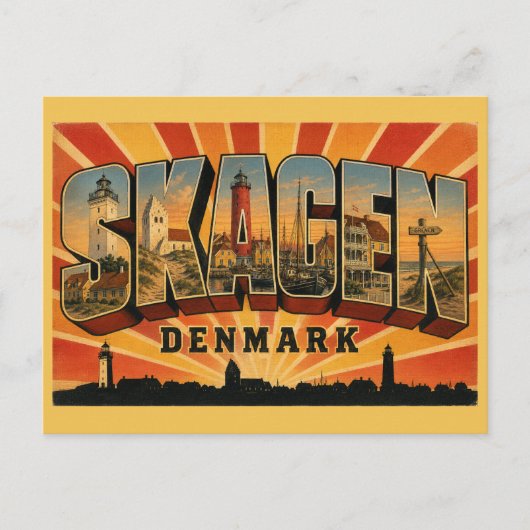Skagen Denmark Lighthouse ポストカード (正面)