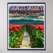 SKAGIT VALLEY - TULIP FIELDS - SKAGIT WASHINGTON ポスター (正面)
