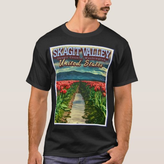 SKAGIT VALLEY - TULIP FIELDS - SKAGIT WASHINGTON Tシャツ (正面)
