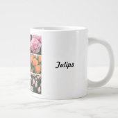 Skagit Valley、WAチューリップのマグカップ ジャンボコーヒーマグカップ (右)