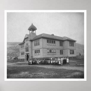 Skagwayのアラスカの公立学校1906年 ポスター