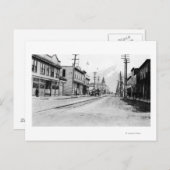 Skagwayのアラスカの写真の町の眺め ポストカード (正面/裏面)