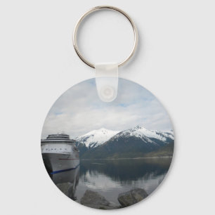 Skagway、アラスカでつながれる遊航船 キーホルダー