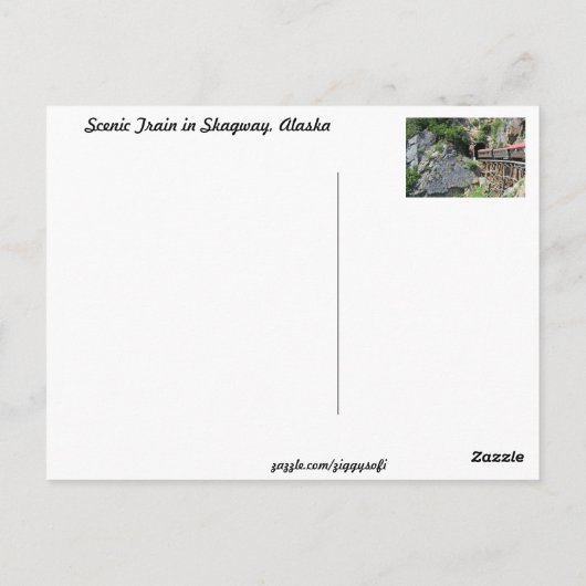 Skagway、アラスカ ポストカード (裏面)