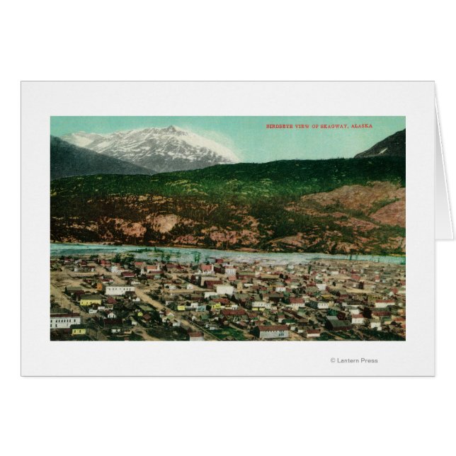 Skagway、AlaskaSkagway、AKの鳥瞰図 (正面横)