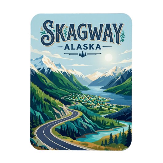 Skagway USA マグネット (縦)