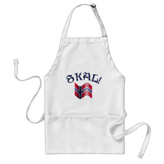 Skalのノルウェーの旗のノルウェーの飲むトースト スタンダードエプロン