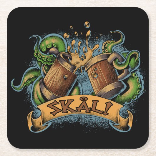 SKÅL  スクエアペーパーコースター (正面)