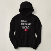 Skal, Akvavit, Repeat Dansk Denmark パーカ (デザイン正面)