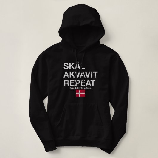 Skal, Akvavit, Repeat Dansk Denmark パーカ (デザイン正面)
