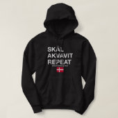 Skal, Akvavit, Repeat Dansk Denmark パーカ (デザイン正面)