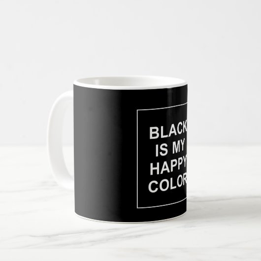 SKAM - BLACK IS MY HAPPY COLOR コーヒーマグカップ (正面左)