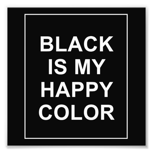 SKAM - BLACK IS MY HAPPY COLOR フォトプリント            (正面)