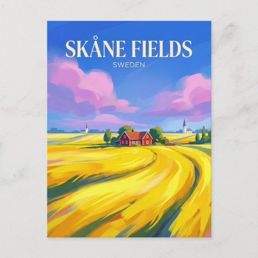 SKANE RAPESEED FIELDS Sweden ポストカード (正面)
