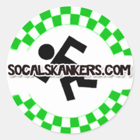 Skankin(白) ラウンドシール (正面)